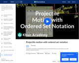 Projectile Motion with Ordered Set Notation