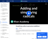 Adding and Simplifying Radicals