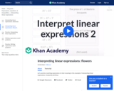 Interpreting linear expressions example 2