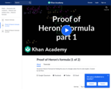 Part 1 of Proof of Heron's Formula