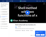 Shell method with two functions of x