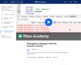 Debugging webpages with the browser console (HTML & JS)