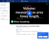 Measuring volume as area times length