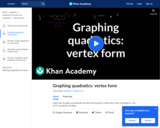 Graphing a parabola in vertex form