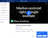 Median Centroid Right Triangle Example