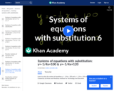 Example 1: Solving systems by substitution