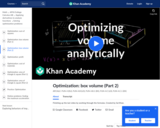 Optimizing box volume analytically