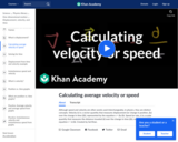 Calculating Average Velocity or Speed