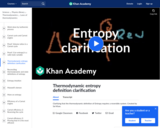 Thermodynamic Entropy Definition Clarification