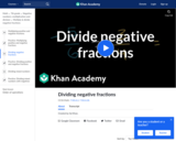 Examples of dividing negative fractions