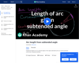 Length of an arc that subtends a central angle