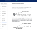 Interactive vector motion