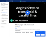 Figuring out angles between transversal and parallel lines