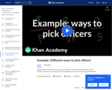 Example:  Different ways to pick officers