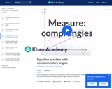 Example using algebra to find measure of complementary angles