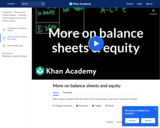 More on balance sheets and equity