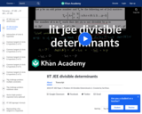 IIT JEE Divisible Determinants