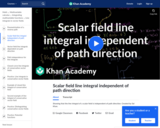 Scalar Field Line Integral Independent of Path Direction