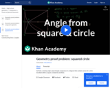 Problem involving angle derived from square and circle