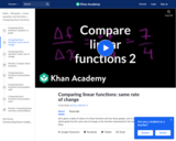 Comparing linear functions 2