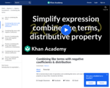 Combining like terms and the distributive property