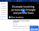 Example involving an isosceles triangle and parallel lines