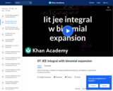 IIT JEE Integral with Binomial Expansion