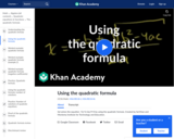 Example 1: Using the quadratic formula