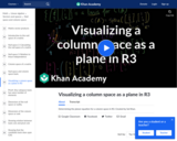 Visualizing a Column Space as a Plane in R3