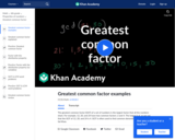 Greatest common divisor factor exercise
