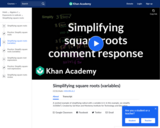 Simplifying Square Roots Comment Response