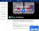 Simulation showing bias in sample variance