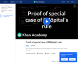 Proof of special case of L'Hopital's Rule