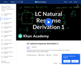 LC natural response derivation 1