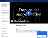 Trapezoidal approximation of area under curve