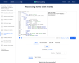 Processing forms with events