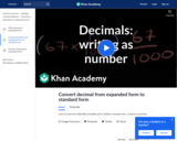 Writing a decimal to represent a quantity