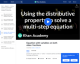 Solving equations with the distributive property 2