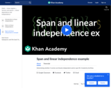 Span and Linear Independence Example