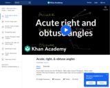 Acute right and obtuse angles