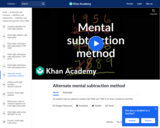 Alternate mental subtraction method