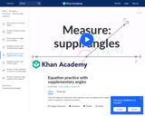 Example using algebra to find measure of supplementary angles