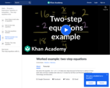 Example: Two-step equation  with x/4 term