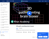 3-D Path Counting Brain Teaser