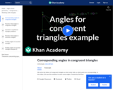 Figuring out all the angles for congruent triangles example