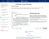 Challenge: Loopy language