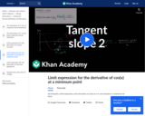 Tangent slope as limiting value of secant slope example 2