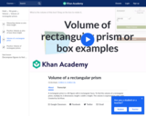 Volume of a rectangular prism or box examples