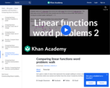 Comparing linear functions applications 2
