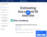 Estimating the line of best fit exercise